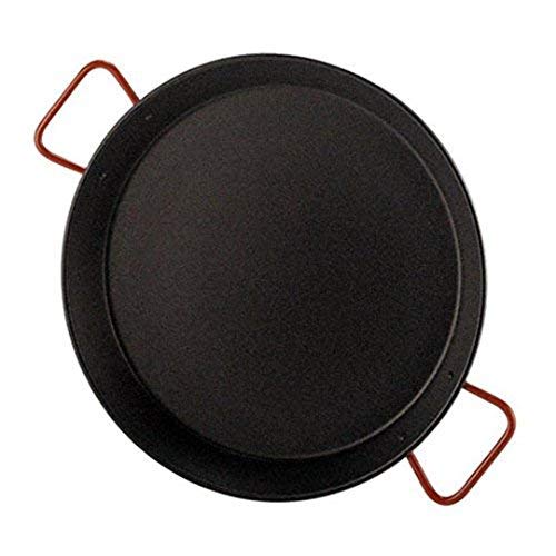 Garcima 5020530 Paellera Valenciana Antiadherente para 16 Personas 55 cm, Acero, Negro/Rojo, 6 Pack