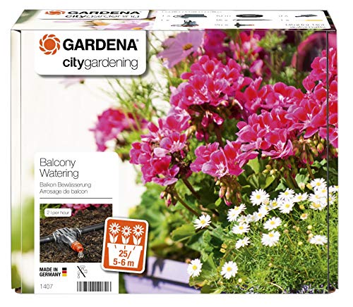 Gardena 1407-20 Sistema de riego City Gardening, para un máximo de 6 m de jardineras, [Colores Surtido]