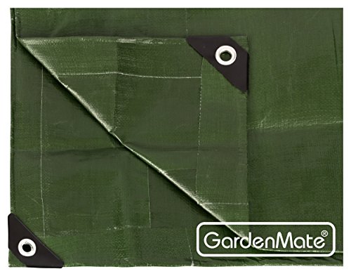 GardenMate 3 m x 4 m 200 g/m2 Lona de protección Premium verde | Funda protectora | Lona impermeable