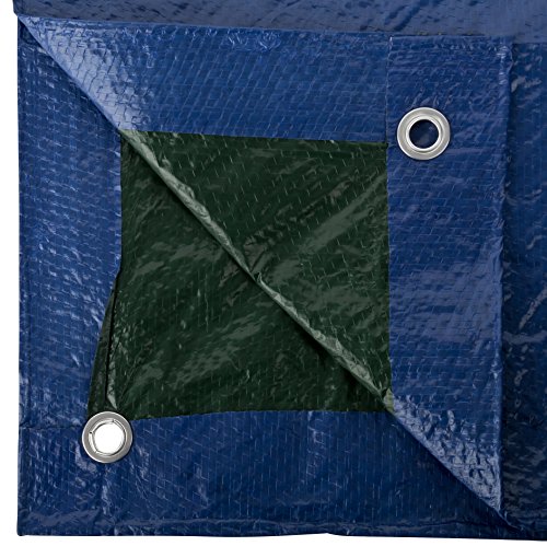 GardenMate 3 x 3 m 90 g/m2 Lona de protección Universal azul/verde | Funda protectora | Lona impermeable