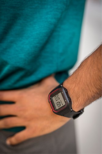 Garmin Forerunner 25 - Reloj Deportivo, Color Negro y Rojo, Talla L