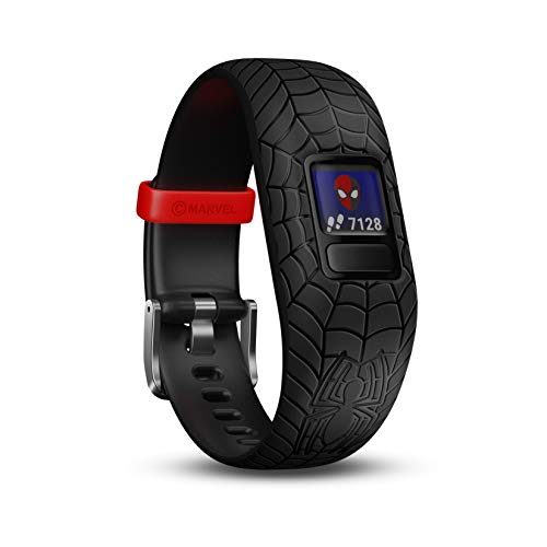 Garmin Vívofit Jr. 2 - Monitor de actividad para niños, Marvel Spider-Man - Black (Banda ajustable), Edad 4+