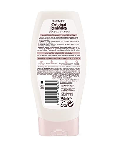 Garnier Original Remedies Acondicionador Suave Calmante Délicatesse de Avena, para Pelo Normal y Sensible - 250 ml