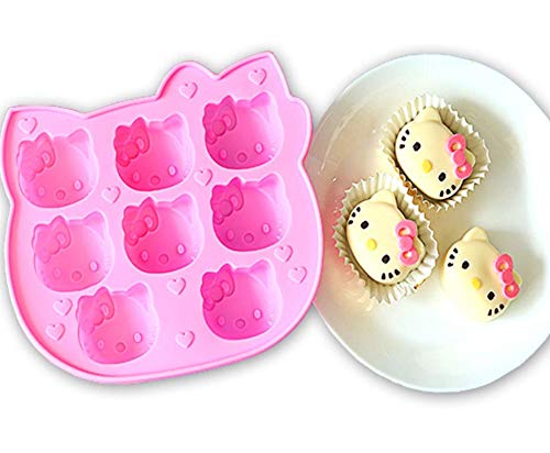 Gdxy Molde para Hornear Herramientas para Hornear Silicona Jalea Fondant Molde de Chocolate Hello Kitty Jabón de Dibujos Animados 3D Pastel de pudín Molde Herramientas de decoración de Pasteles 228