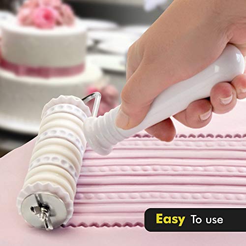 Gearmax® Rodillo cortador de lazos de fondant para decoración de pasteles modelado de azúcar