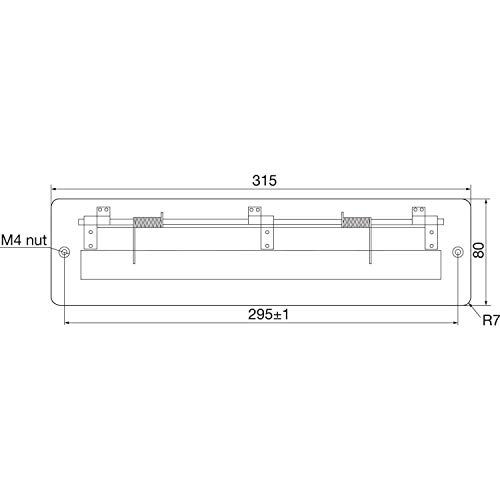 Gedotec Zeitungsklappe Postschlitz Briefeinwurf-Klappe Acero Inoxidable para Puertas Delanteras & Wohnungseingangstüren | Gran Tür-einwurfklappe de Inox | 315 X 80mm | 1 Pieza - Cubierta Al Aire Libre