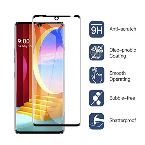 GEEMEE Protector de Pantalla para LG Velvet 5G, Cristal Templado Película Vidrio Templado 9H Alta Definicion Glass Screen Protector Film