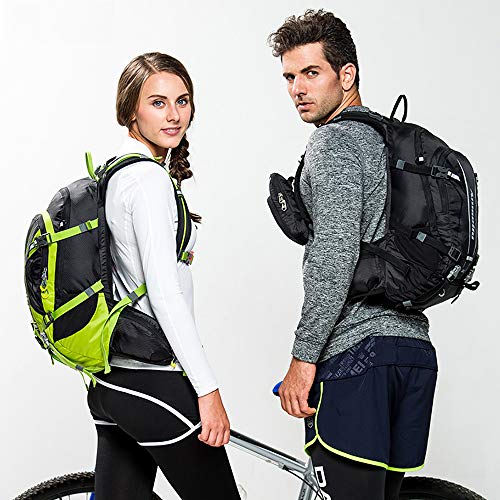 GemCoo Mochila Ciclismo Bicicleta 18L Impermeable Hidratación de Agua Respirable Impermeable Ultraligero con Cubierta de Lluvia (Verde)