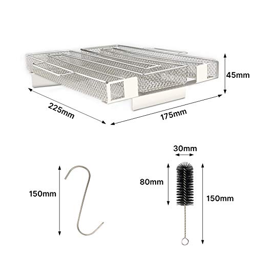 Generador de humo frío, de acero inoxidable, para ahumar en frío, para ahumar en frío, para ahumar en frío, para alimentos y barbacoas, accesorio de ahumado de calidad profesional para ahumar