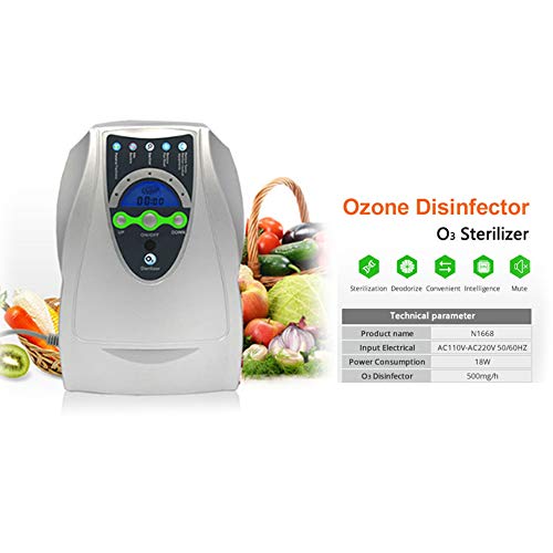 Generador de ozono Portátil Desinfectador de la zona O del hogar Ozonizador de aire y agua Purificador de aire Sterili-zer Deso-dorizador casero Máquina de desinfección de la esterilización