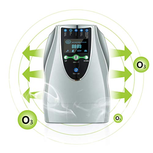 Generador de ozono, Purificador de Aire doméstico, Máquina de ozono portátil multipropósito de 500 MG/h con 6 temporizadores para Cocina, Dormitorio, Sala de Estar, baño y Oficina