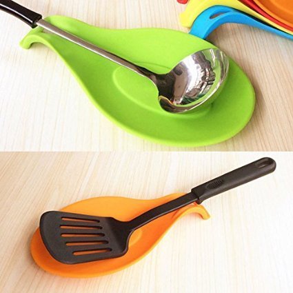 Generic Kitchen Silicone Big Spoon Rest for Kitchen Utensils Orange by Generic