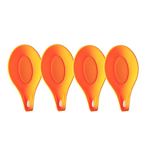 Generic Kitchen Silicone Big Spoon Rest for Kitchen Utensils Orange by Generic