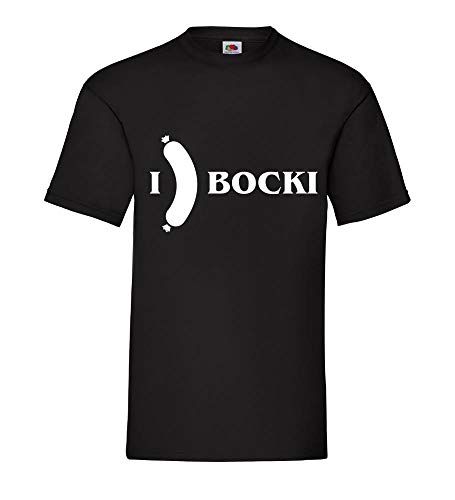 Generisch I Love Bockwurst Hombres Camiseta - shirt84 - Negro, M