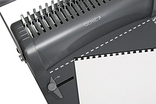 Genie CB 850 - Encuadernadora, hasta 350 hojas, DIN A4, incluye juego de 75 piezas, color plata y negro