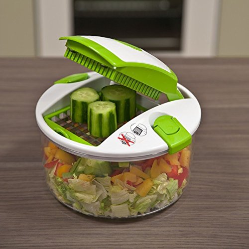 Genius Salad Chef Smart 5 piezas – Herramienta para cortar, rebanar y pelar frutas y verduras