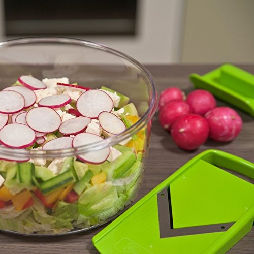 Genius Salad Chef Smart 5 piezas – Herramienta para cortar, rebanar y pelar frutas y verduras