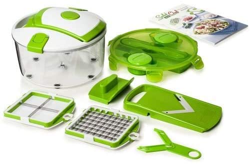 Genius Salad Chef Smart 5 piezas – Herramienta para cortar, rebanar y pelar frutas y verduras