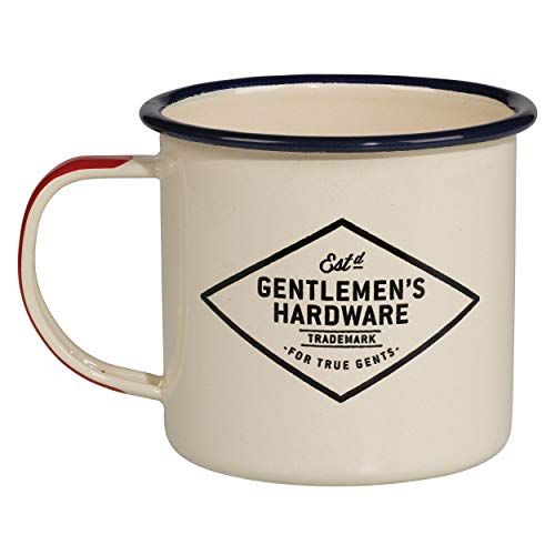 Gentlemen's Hardware - Taza, Acero, Blanco, 0.5 x 10.5 x 7.5 cm