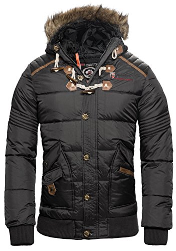 Geographical Norway Chaqueta de invierno para hombre, acolchada gris oscuro L