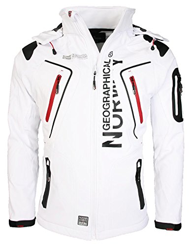 Geographical Norway Tambour - Chaqueta Softshell para Hombre, Hombre, Color Blanco, tamaño Medium