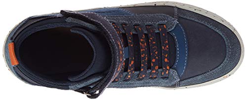 Geox J Alonisso Boy C, Sneaker para Niños, (Navy/Orange), 33 EU