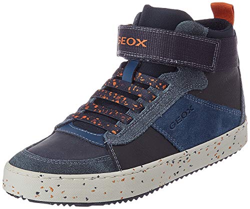 Geox J Alonisso Boy C, Sneaker para Niños, (Navy/Orange), 33 EU