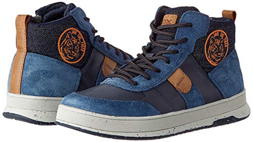 Geox J ASTUTO Boy D, Sneaker para Niños, (Navy/Orange), 33 EU