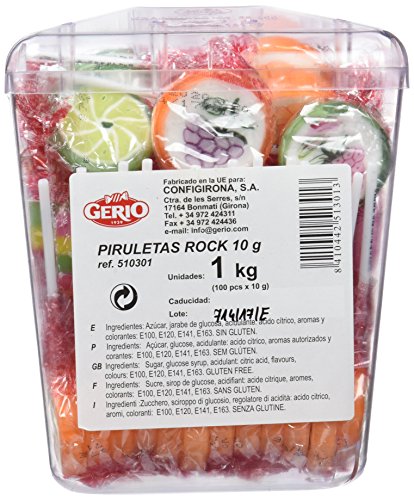 Geriovit Piruletas Rock - Pirulí, 10g x 100 unidades