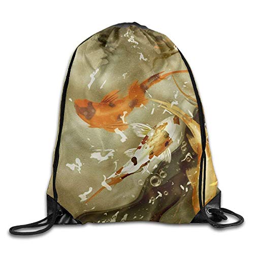 gfhfdjhf Bolsa con cordón de Agua para Nadar con Peces de Colores artísticos navideños para Viajar o IR de Compras Mochilas Informales Mochilas Escolares Mochila 19226