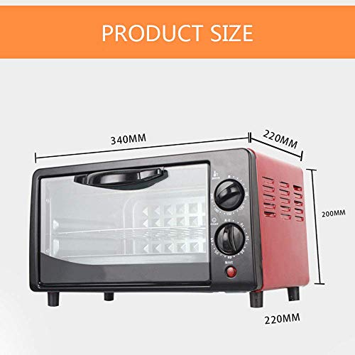 GH-YS Mini Horno eléctrico, microondas Manual de 20 litros con pomos Dobles, Estufa Multifuncional para Hornear de 800 W para Funciones de Cocina y Parrilla, Cocina del