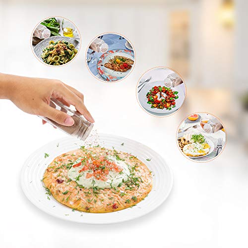 Gifort Botes de Especias Cristal, 12PCS Tarros de Vidrio Cuadrados para Especias 120ml con Etiquetas, Tapas Herméticas y Embudo, Organizador de Cocina para Especias y Hierbas