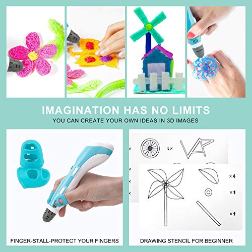 Gifort Pluma de impresión 3D Pluma 3D Inteligente para Doodle Drawing Art Obra Hecha a Mano Impresora 3D Art Craft Drawing, DIY, Compatible con 1.75mm PLA y filamento ABS