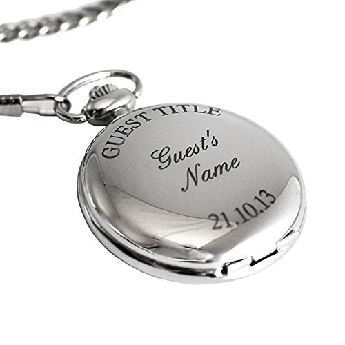 Gift Cookie Personalizado Acabado En Plata Reloj De Bolsillo, Cadena y Caja Novio, Padrino, Padre, Favor De La Boda, De San valentín Día, Cumpleaños