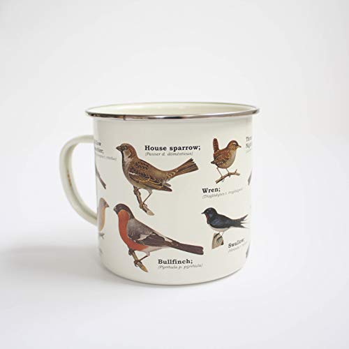 Gift Republic "diseño de pájaros y Flores Ecologie Taza esmaltada
