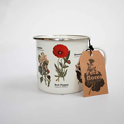 Gift Republic "Flores Taza esmaltada