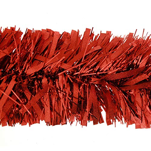 Gifts 4 All Occasions Limited SHATCHI-1071 - Espumillón de Navidad (120 mm de ancho), color rojo