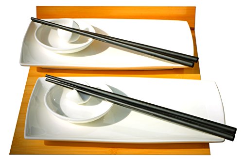 Gifts Of The Orient GOTO® - Sushi Japonés Blanco Para Dos