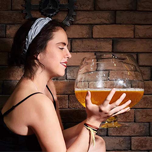 Gigante del partido del vino de vidrio que contiene una botella de vino, vasos de whisky beber jugo de cerveza vino tinto agua de gran tamaño gigante, ideal for cumpleaños, Navidad o Día de la Madre