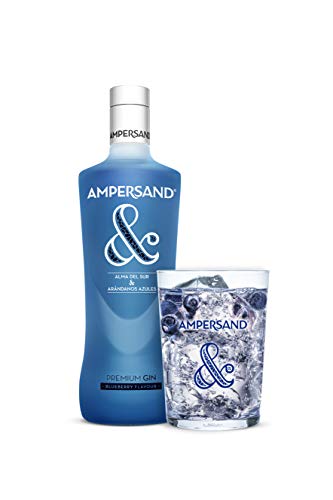 Ginebra premium Ampersand Gin sabor arándanos 37.5º 70 cl