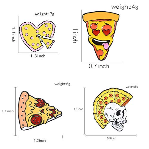 GJongie Broche Broches para Mujer Broches Yellow Pizza Enamel Pins Collection Heart UFO Skull Face Broche Pin De Solapa Insignia De Metal   Accesorios De Vestir Venta Al por Mayor Pin-2