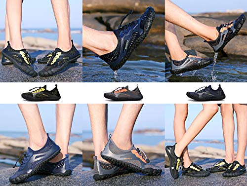 GJRRX Zapatos de Agua para Buceo Snorkel Surf Piscina Playa Vela Mar Río Aqua Cycling Deportes Acuáticos Calzado de Natación Escarpines para Hombre Mujer