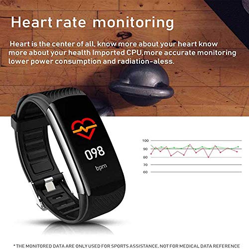 GKPLY Fitness Tracker, Pulsera Deportiva Impermeable IP67 con Termómetro Corporal, Medición De Temperatura, Monitor De Sueño, Temperatura Corporal, Frecuencia Cardíaca Y Oxígeno En La Sangre