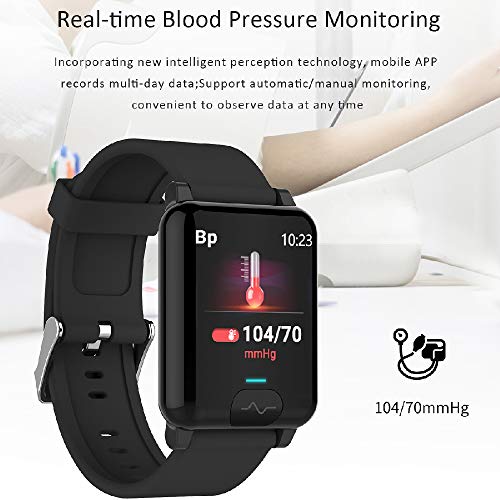 GKPLY Reloj Inteligente De Salud Y Estado Físico, Pulsera De Seguimiento De Actividad, Impermeable, Cuerpo, Frecuencia Cardíaca, Presión Arterial, Médico, Detección De Sueño