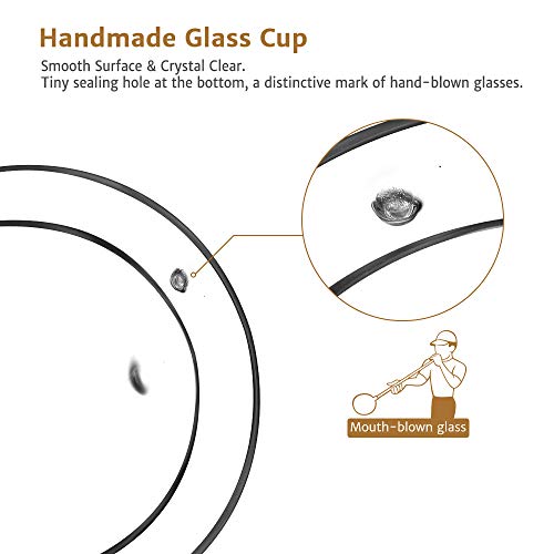 Glastal 250ml Vaso de Vidrio de Borosilicato de Aislamiento Térmico de Doble Pared para Café, Leche, Té y Más, Conjunto de 2