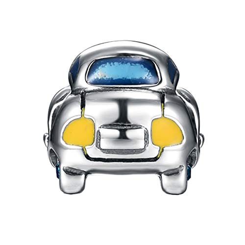 Globalwin joyas 925 plata esterlina coche encanto Beads Fit European Charms Pulseras para cuentas de esmalte familia D123