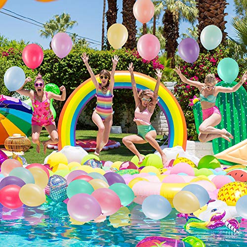 Globos de Cumpleaños de Colores, 100 piezas Globos Pastel de Látex para Fiestas Bodas Reuniones y Otras Celebraciones