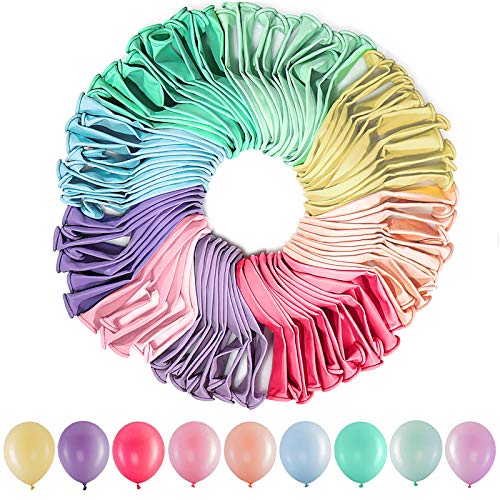 Globos de Cumpleaños de Colores, 100 piezas Globos Pastel de Látex para Fiestas Bodas Reuniones y Otras Celebraciones