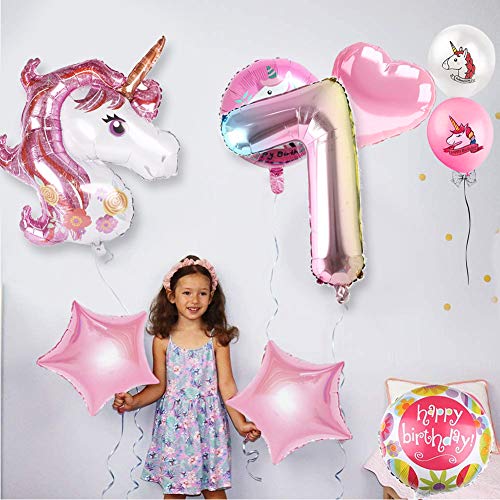 Globos Numeros Gigantes Unicornio,Globo Numero Unicornio,Globo de Cumpleaños Número Unicornio,Globos de Cumpleãnos Unicornio,Cumpleaños Niñas Unicornio,Globos Numeros Gigantes para Fiestas (5)