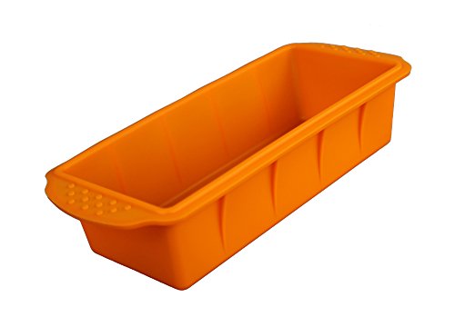 GMMH Original Molde de Silicona para Hornear con Forma de cajón Rectangular - Naranja